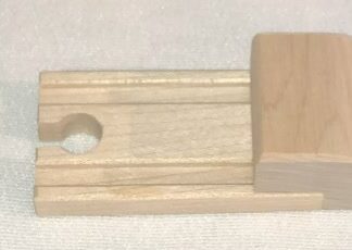 Handmade wooden female bumper stop with receiver opening
